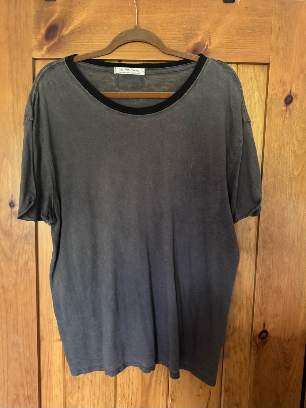 Free People Gray Tee